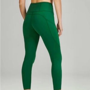 Lululemon Fast Free High-Rise Tight 25"Everglade Green! Size 8. Pre owned.